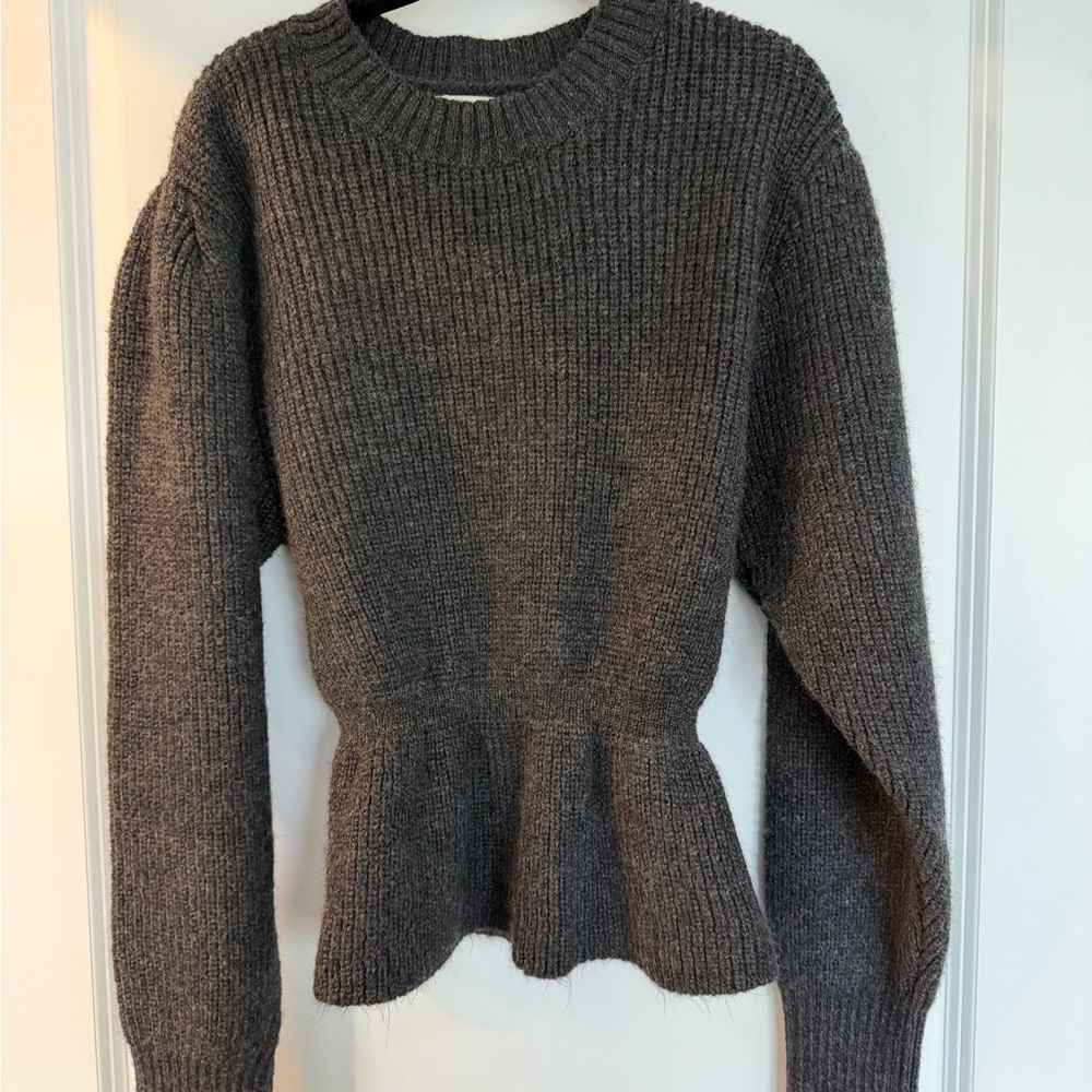 H&M Charcoal Ribbed Turtleneck Sweater Sz Medium - Picture 10 of 13
